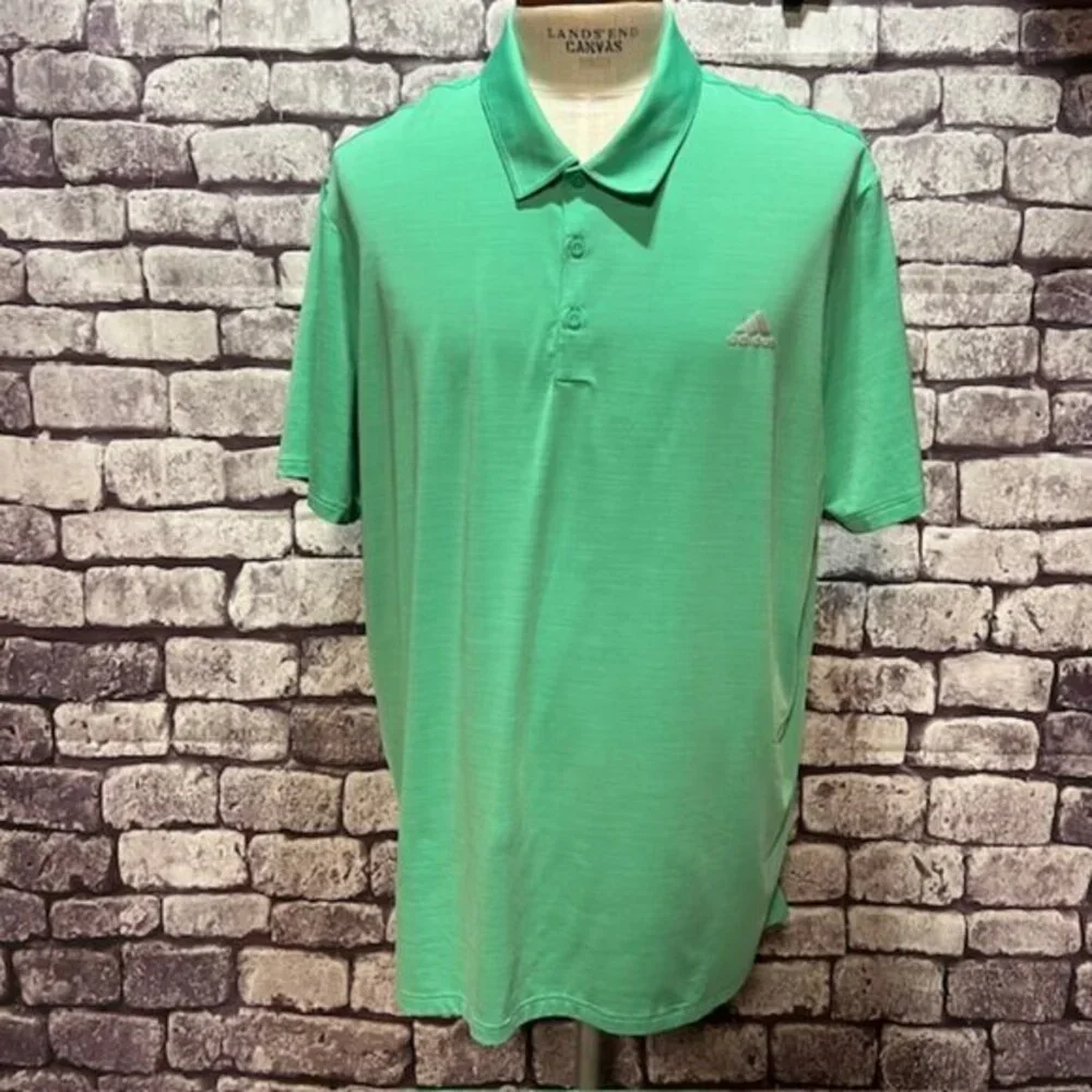 Adidas Green Men's Short Sleeve Golf Polo Size 2XL